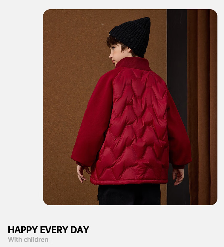 ASK JUNIOR Boys' Down Jacket Autumn Winter Warm 90% Down Raglan Sleeve Zip-up Coat Black 160cm 31