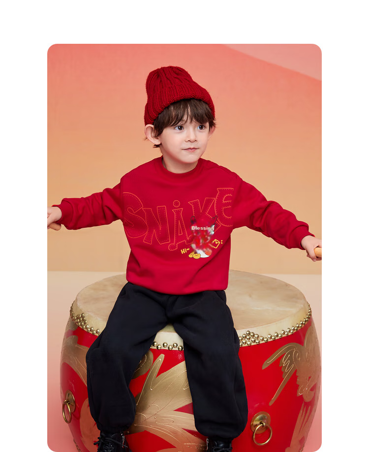 BALABALA Children's Clothing, Kids' Sweatshirt for Girls And Boys, Spring Autumn Winter Wear, Loose Fleece-Lined Top for Toddlers And Babies 15