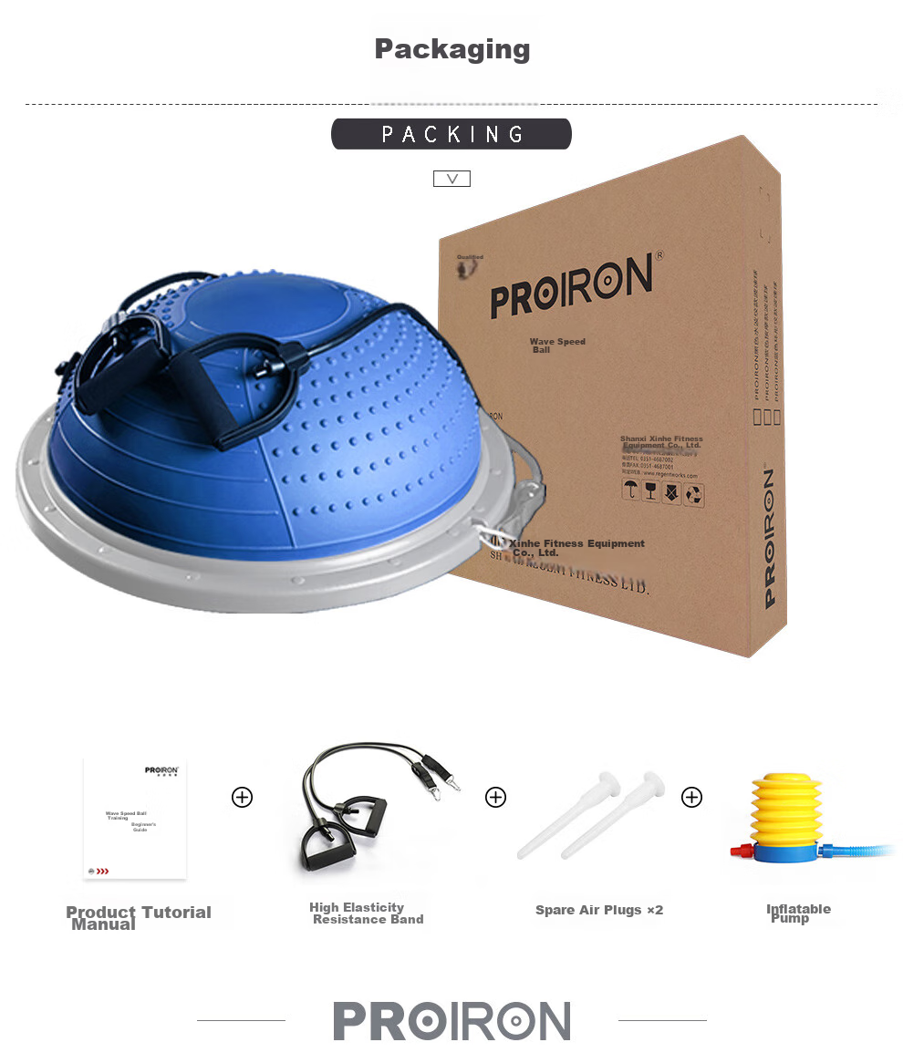 PROIRON Puli'ai Balance Ball with Thickened Foot Pedal, Unisex Shaping Fitness Ball, Purple Model with Resistance Rope 11
