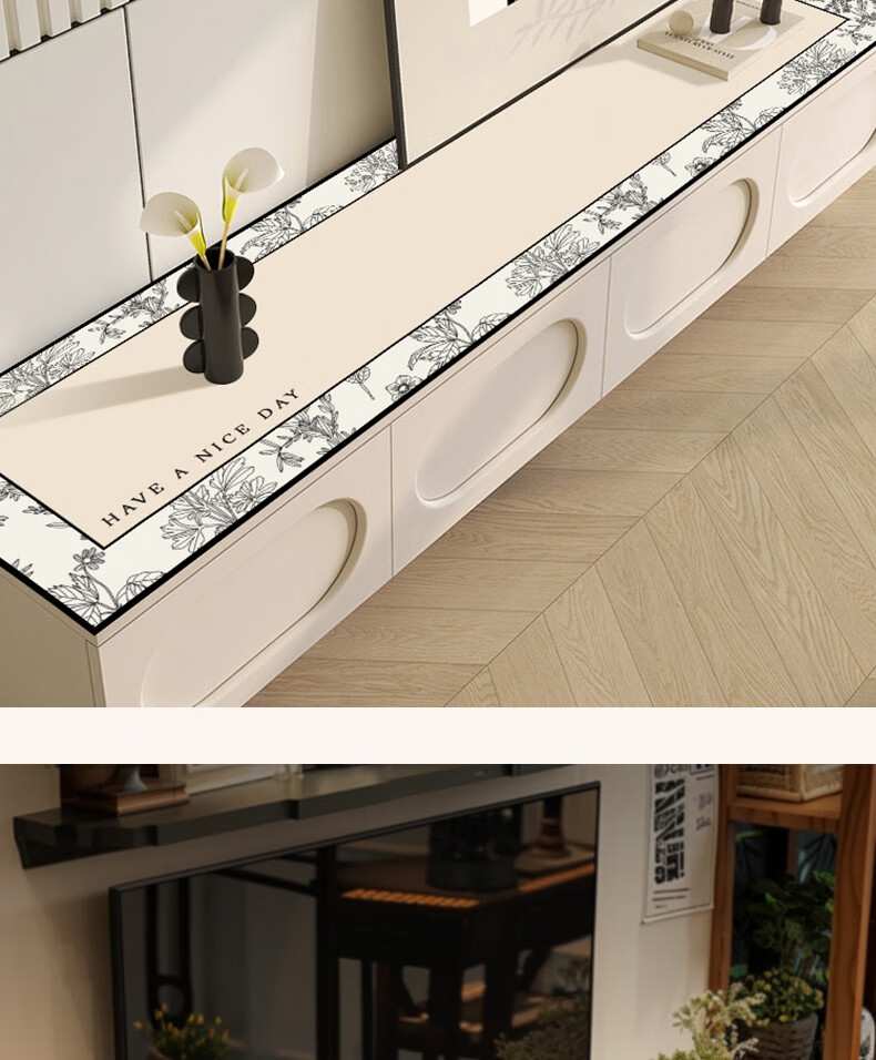 Fengliang Table Mat, TV Cabinet Protector Pad, Desktop Mat, Shoe Cabinet Countertop Pad, Waterproof, Oil-Resistant, Washable, Customizable, 30*100 11