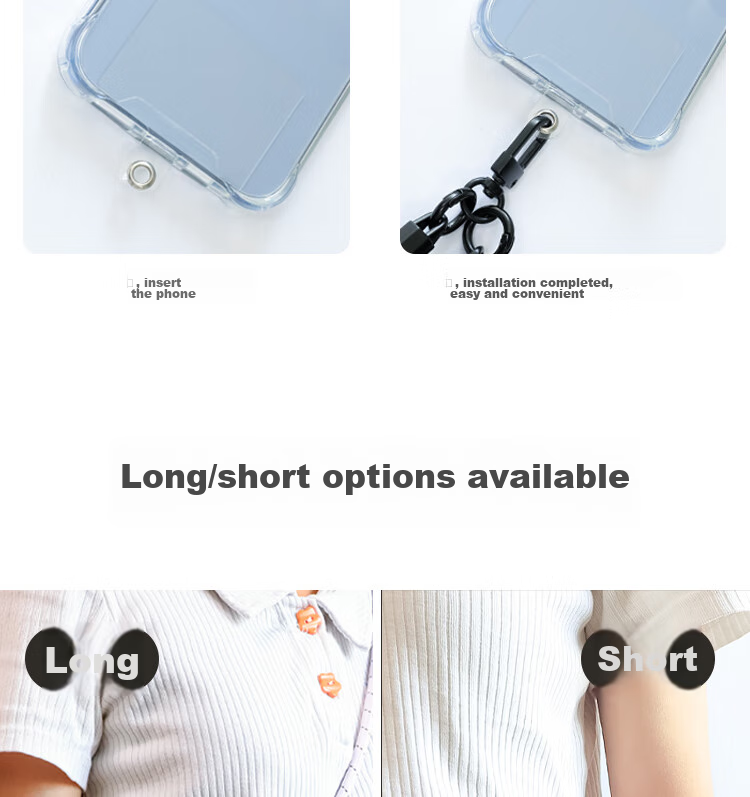 ESCASE Phone Lanyard, Neck Strap, Crossbody, Luminous, Detachable, Adjustable Strap for Outdoor Use, Hiking, Camera Accessory, Anti-Loss, High-End Feel, Light Pink, MPS-L15Pro 12