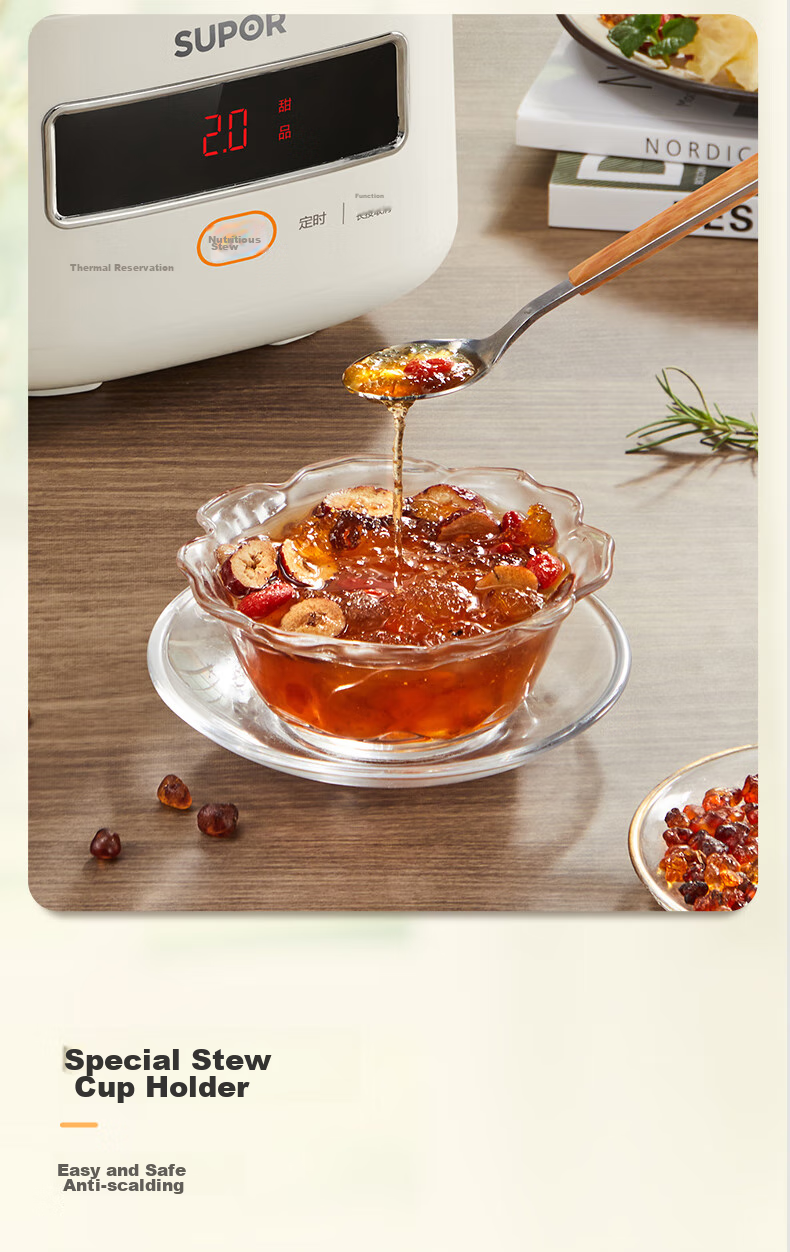 SUPOR Electric Stew Pot, Electric Stew Cup, Double Boiler, Soup Pot, Bird's Nest Stew Cup, Soup Stew Pot, Soup Stew Cup Steamer, Baby Food Cooker DZ10YC866 12