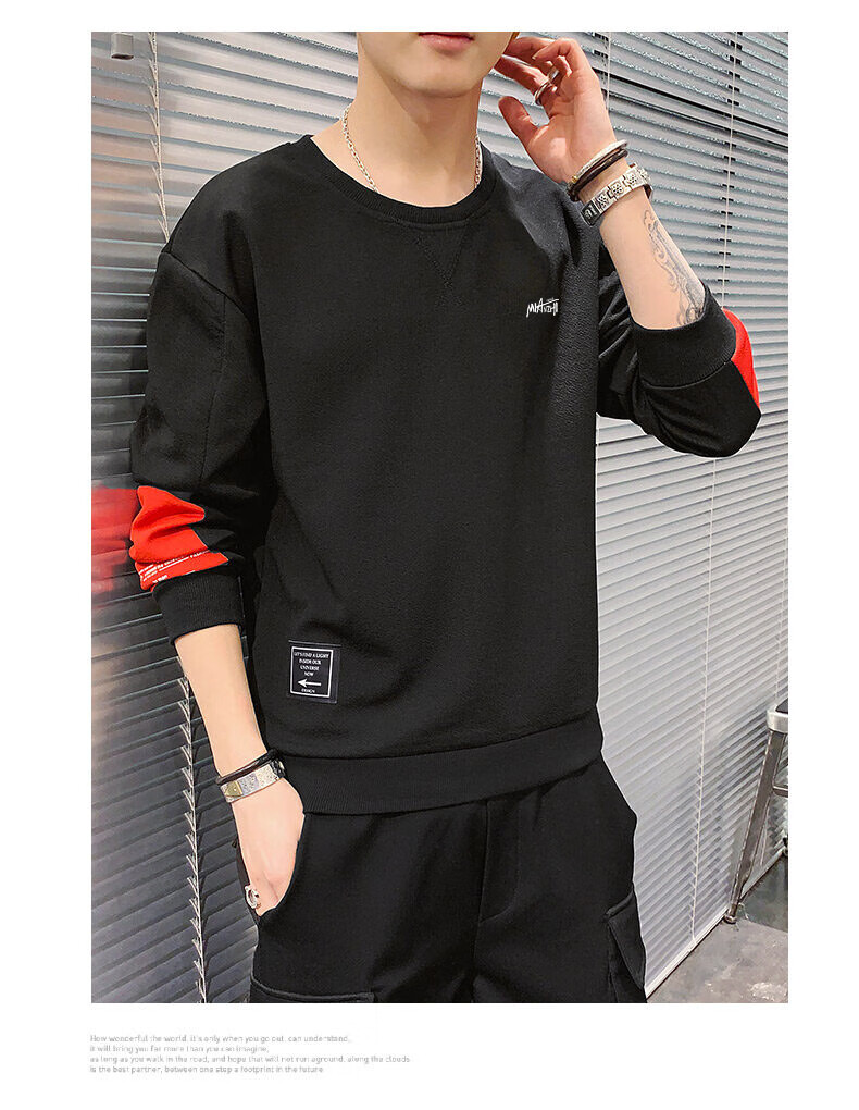 Mianzhi Men's Sweatshirt, Spring And Autumn Outdoor Sports Versatile Long-Sleeve Thin Undershirt, White, XL 9