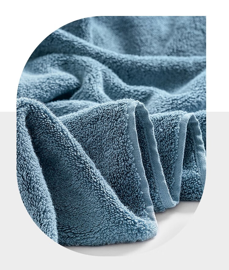 UCHINO Soft 800g Thick Bath Towel, Absorbent Home Use Bath Towel, Couple Style Large Towel, Glass Blue + Laundry Bag 2