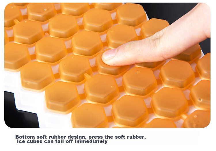 Suncojia Ice Cube Mold, Ice Making Tool for Home Use, Ice Box for Making Ice Balls, Refrigerator Freezer Tray, Silicone Storage Box with Lid, 47 Compartments 16