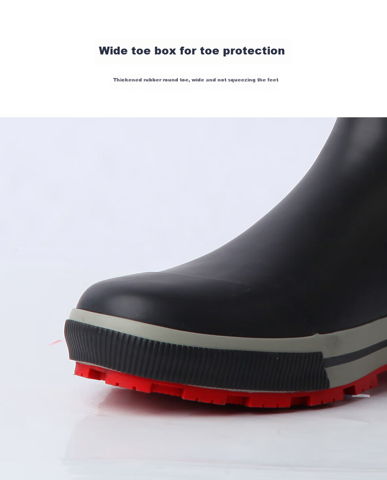 Jolly Walk Men's Water Shoes, Low-Top Rain Boots, Car Washing Fishing Rain Boots, Waterproof Overshoes, Rubber Shoes JW320 Dark Blue 39 8