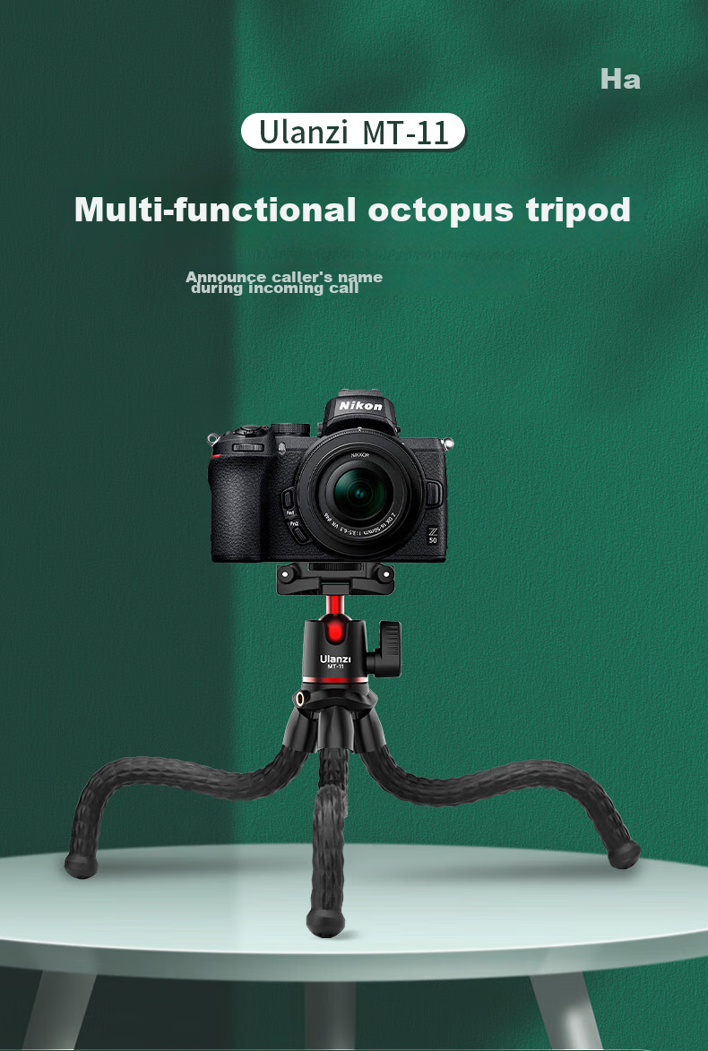 Ulanzi MT-11 Multifunctional Portable Octopus Tripod Selfie Stand for Smartphones, DSLRs, Mirrorless Cameras, Universal Vlog Video Live Streaming Photography And Videography Bracket 1