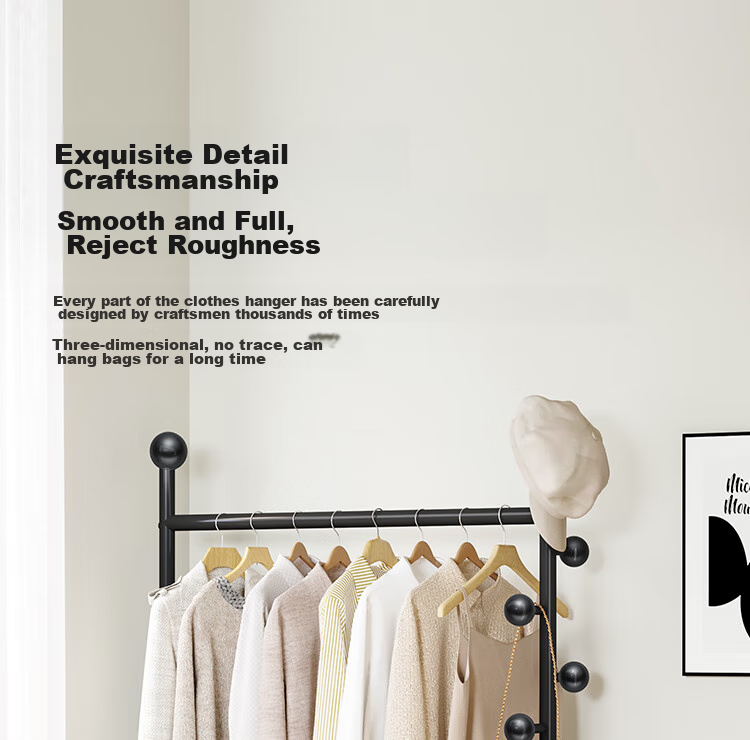 Yicainianhua Coat Rack, Floor-Standing Clothes And Hat Stand, Multifunctional Hanger, Bedroom Storage Rack, Clothes Drying Rack (Miqi) 2383 8