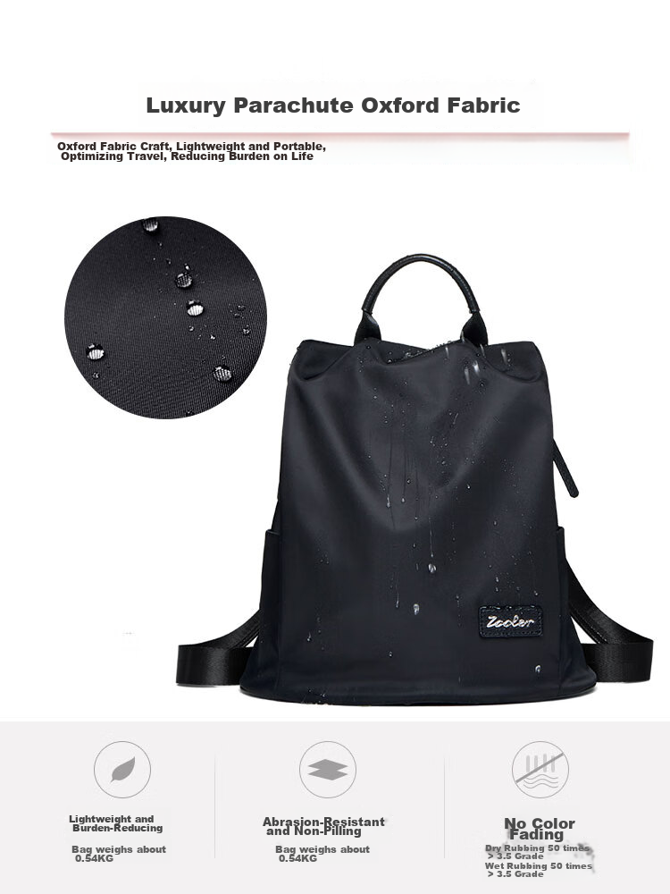 ZOOLER Women's Backpack, 2026 New Style Lightweight Oxford Fabric Ladies' Backpack, Anti-Theft Travel Bag, Laptop Bag 12