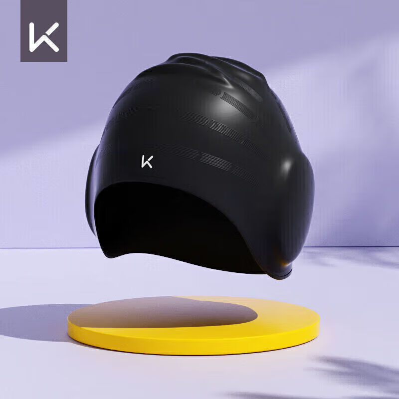 Keep Ear-Protecting Swim Cap for Women with Long Hair, Waterproof Non-Binding, Unisex Solid Color Fashionable Comfortable Professional Large Silicone Swimming Cap