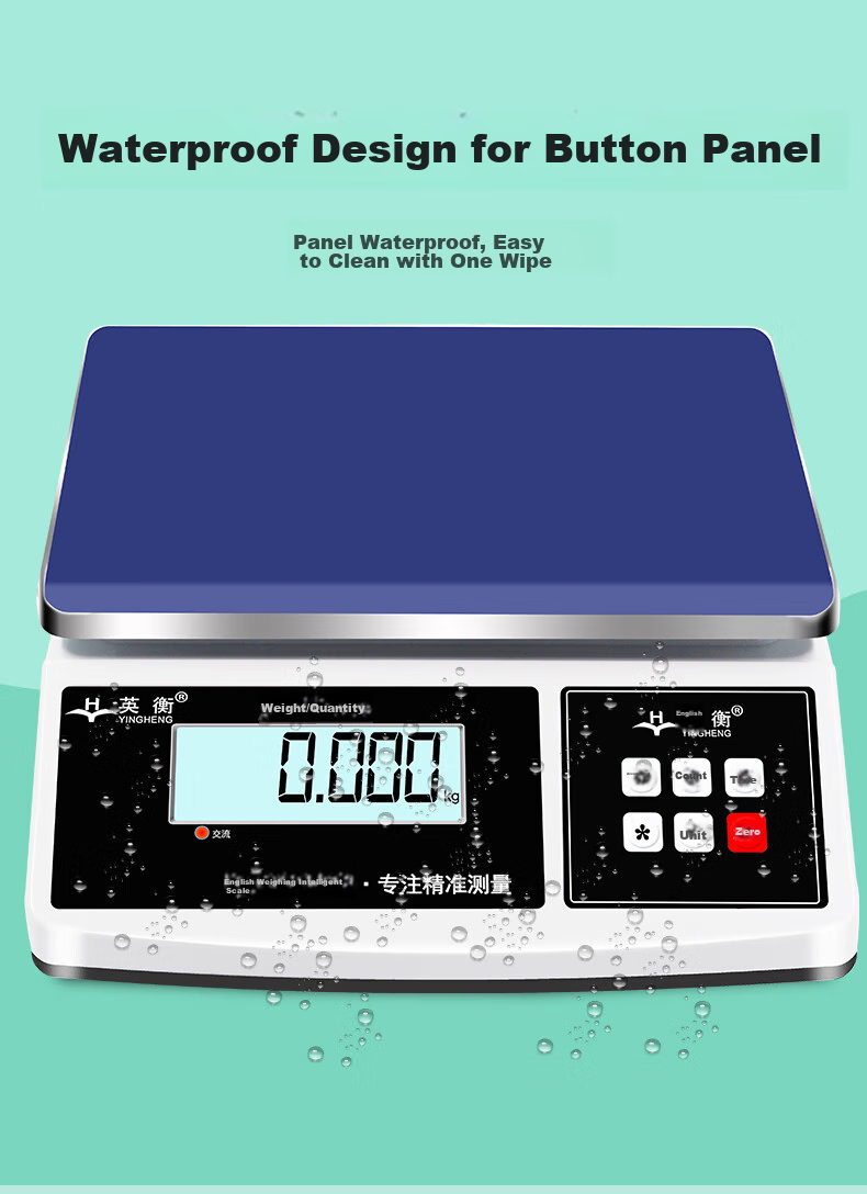 Yingheng Industrial Precision Electronic Scale, High-Accuracy Electronic Platform Scale, Kilogram Scale, 30kg Capacity 9