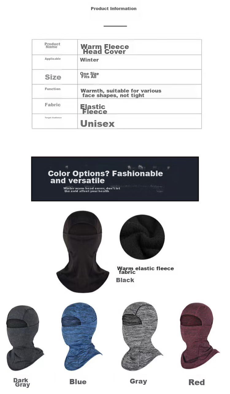 Move Iron Winter Warm Balaclava for Men And Women, Electric Motorcycle Riding Windproof Face Mask, Fleece-Lined Face Protection Skiing Cold-Proof Hat, Black 4