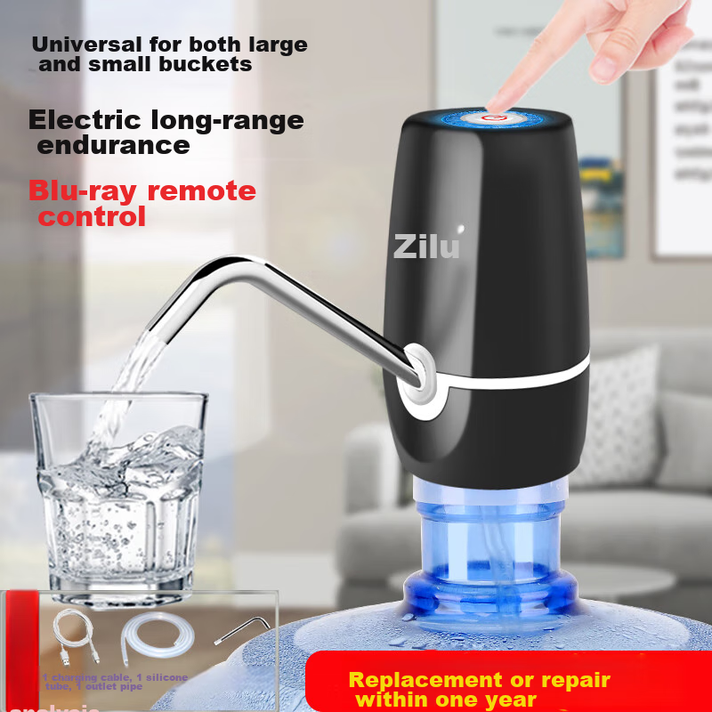 Zilu Water Dispenser, Electric Automatic Water Pump, M1 Upgraded Dual Pump, New Blue Light Display, Quieter Operation, Faster Water Flow
