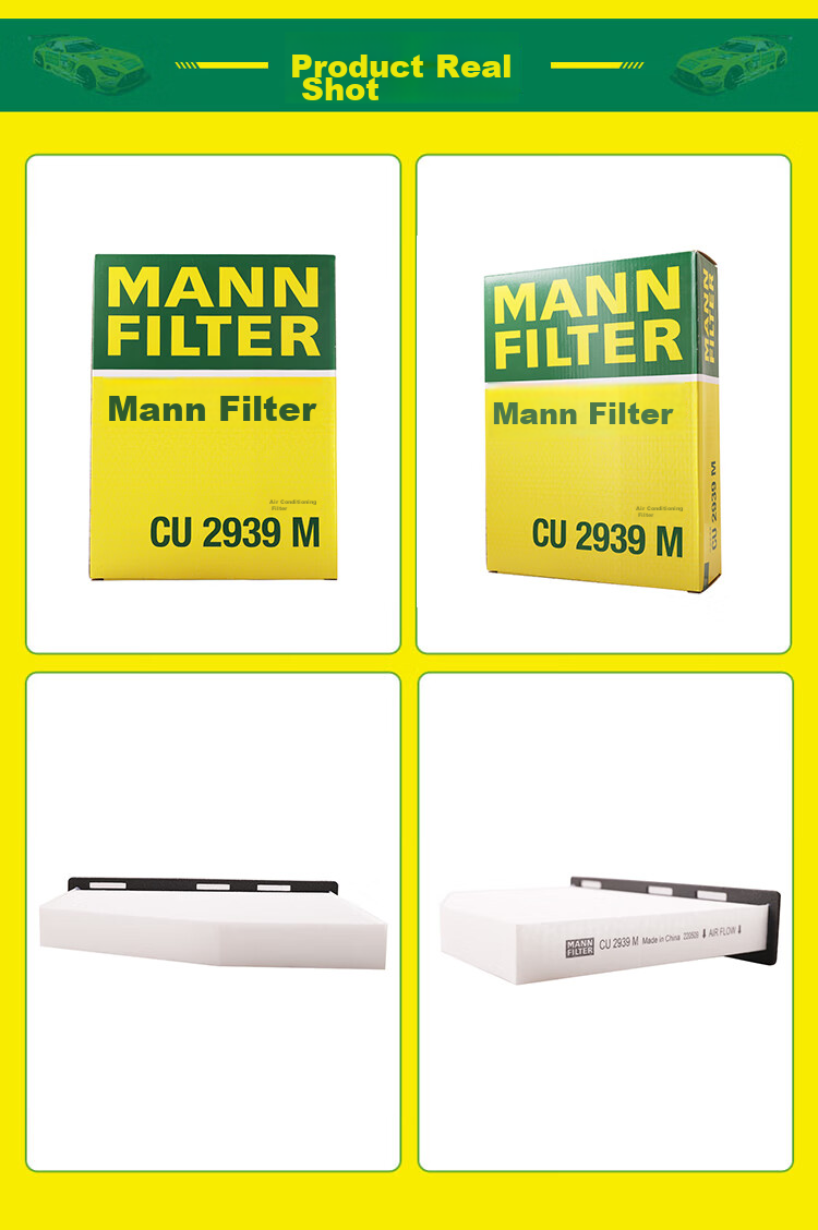 MANNFILTER Air Conditioning Filter Element CU2939M for Magotan, Sagitar, CC, Tiguan, Golf, Passat, Beetle/Q3 15