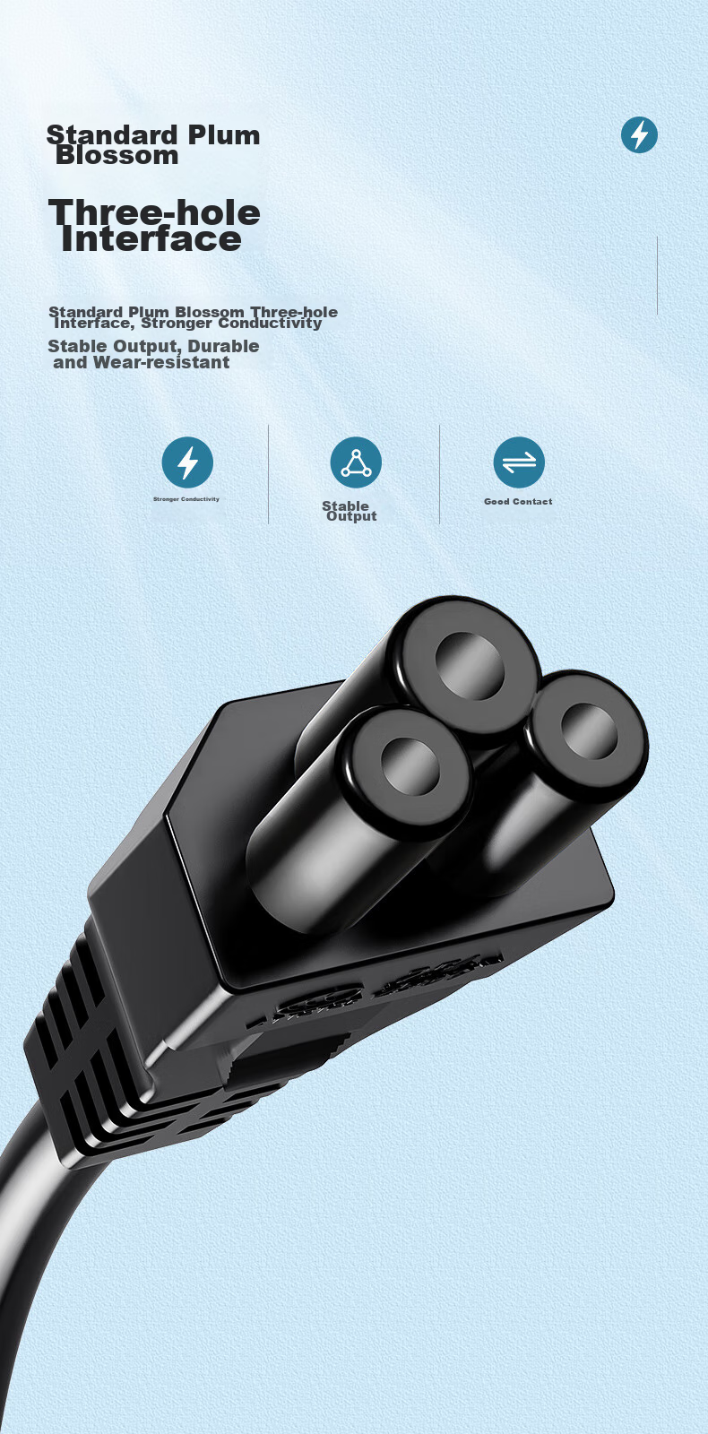 BIAZE Laptop Power Cord, Three-Prong Plug, Computer Charger, Power Adapter Cable, Suitable for Monitors, Compatible with Lenovo, Dell, ASUS, HP, Acer, Hasee, Samsung, 1.5 Meters 4