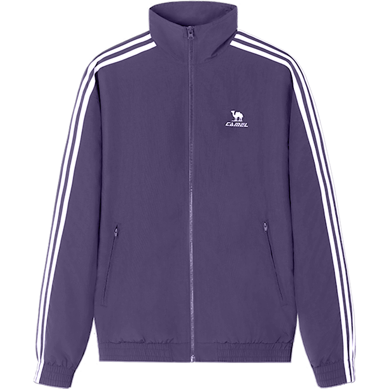CAMEL All-Terrain Windbreaker Unisex Casual Stand Collar Sports Jacket C35CABLH040A Windsor Purple XL