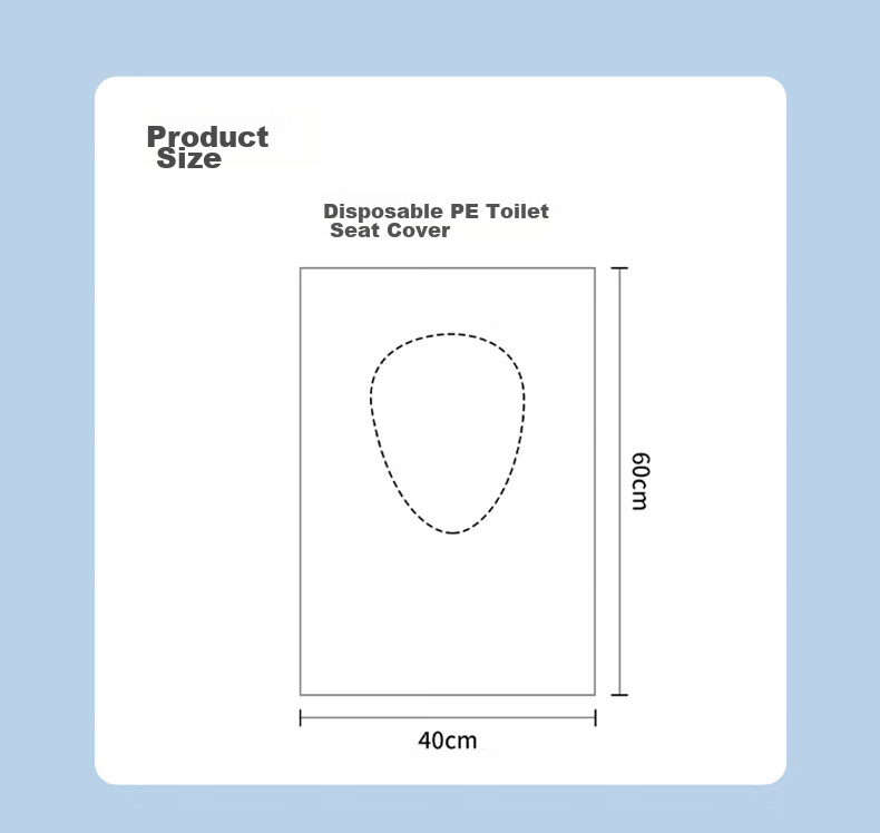 Grace Disposable Toilet Seat Covers, Waterproof, Individually Wrapped, PE Material, 30 Pieces 18