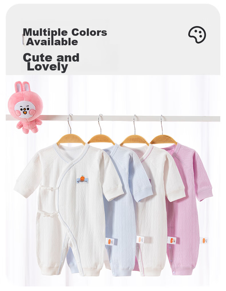 Babyprints Infant Romper 2-Pack Newborn Class A Pure Cotton Onesie for Baby Boys And Girls, Full Moon Outfit, All Seasons Bodysuit, Blue, Size 59 4