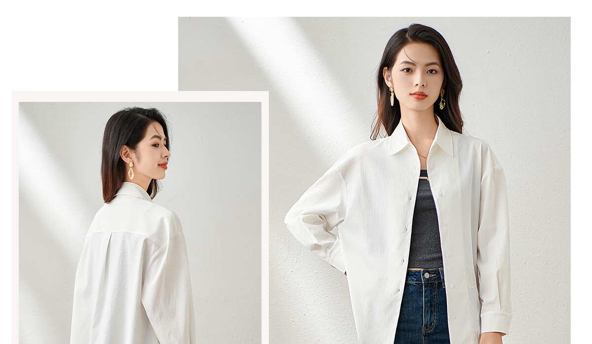 Chushen Spring And Autumn Long-Sleeve Shirt for Women, Wilderness Maillard Floral Embroidery Elegant Office Versatile Blouse S143C2024 19