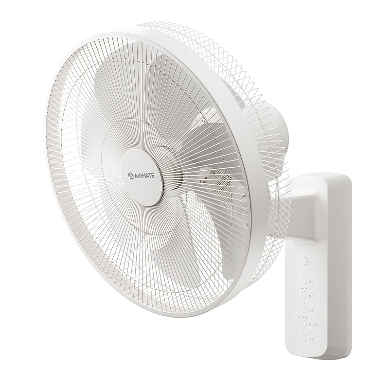 AIRMATE Commercial Wall Fan, Wall-Mounted Oscillating Fan, Household Electric Fan with Remote Control, 7-Blade Wall Fan for Restaurant, Dormitory, Canteen, Industrial Use, Model FW3547R