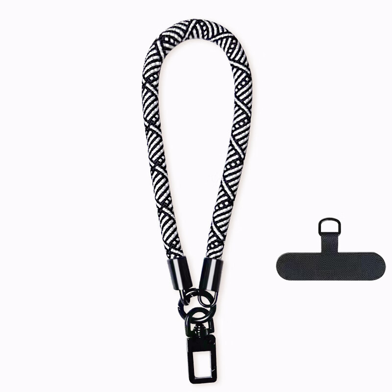 ALittleFlower Phone Lanyard, Neck Strap, Crossbody Strap, Thickened Accessory Case, Outdoor Anti-Theft Cord, Sports Travel Camera Phone Chain, Suitable for Huawei Mate 80/X7 Series, Zebra White Long