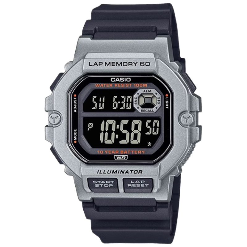 Casio Watch, Men's Small Square Sports Waterproof Student Watch, Multifunctional Digital Watch, Gift for Men And Women, WS-1400H