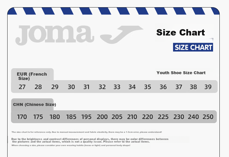 JOMA Children's Soccer Shoes, MG Short Studs, Non-Slip And Wear-Resistant for Artificial Turf, Professional Competition And Training Shoes, Light Blue, Size 37 12