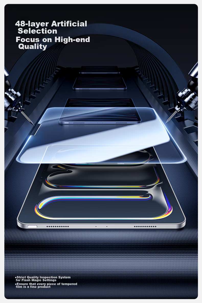 Shanmo Tempered Glass Screen Protector for IPad Pro 25/24 Inch [Automatic Dust Removal Quick Installation Box] Protective Film HD Tablet Screen Protector Full Coverage Shatterproof Anti-Fingerprint Ultra-Thi 17