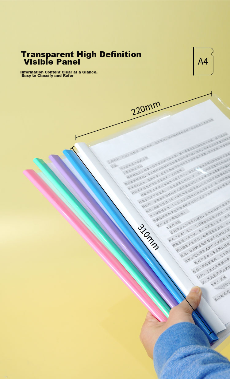 TANGO Lever Arch File Folders, 6mm Wide Water Drop Design, Pack of 10, A4 Size, PVC Mixed Colors, School Supplies, Can Hold up to 30 Sheets 7