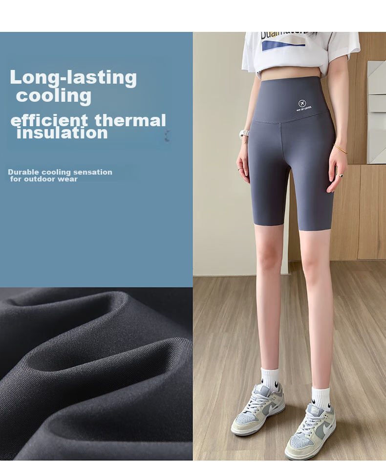 LangSha Five-Point Shark Shorts for Women, Sports Cycling Yoga Pants, Summer Anti-Chafing Slim-Fit Safety Shorts for Outdoor Wear 12