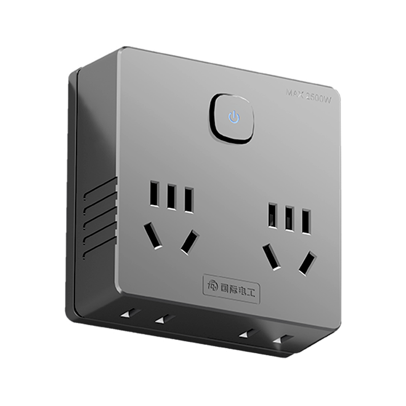 FDD 86 Type Wall Power Adapter/Converter Socket for Home Bedroom Kitchen, One to Fourteen Outlet Socket with Separate Control Switch, Gray