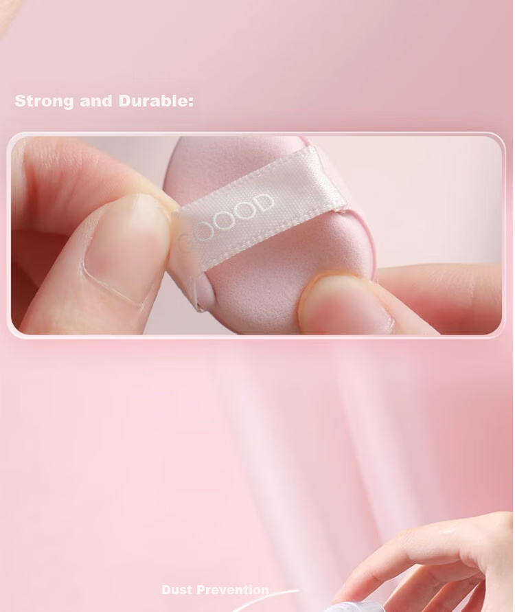 Goood GOOOD Finger Powder Puff, Thumb Small Pink Puff, Palm Puff, Pointed Tip Setting Powder, Small Finger Air Cushion Mini 15