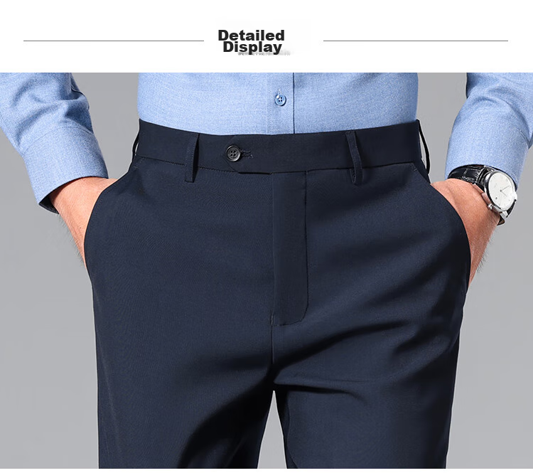 FIRS [Wrinkle-Free And Durable] High-Quality Dress Pants, Spring Season Twill Texture Elastic Straight-Leg Commuter Smooth Casual Trousers for Me 10