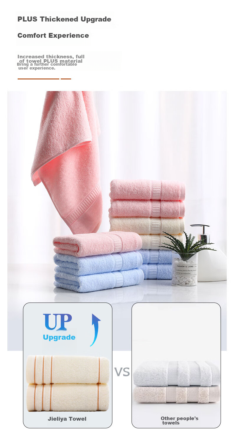 Grace Towel, 7A Antibacterial Class A Pure Cotton Highly Absorbent Men's And Women's Sports Face Towel, Blue/gray/beige, Pack of 3 8