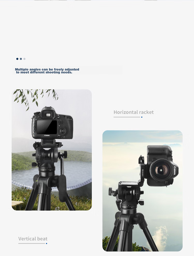 Benro T981 Portable Mirrorless DSLR Camera Grip, Vertical Shooting 3D Gimbal, Video Interview Live Streaming Photography Camera Equipment, Temperature Measurement Device, Phone Clamp, Hydraulic Tripod 6