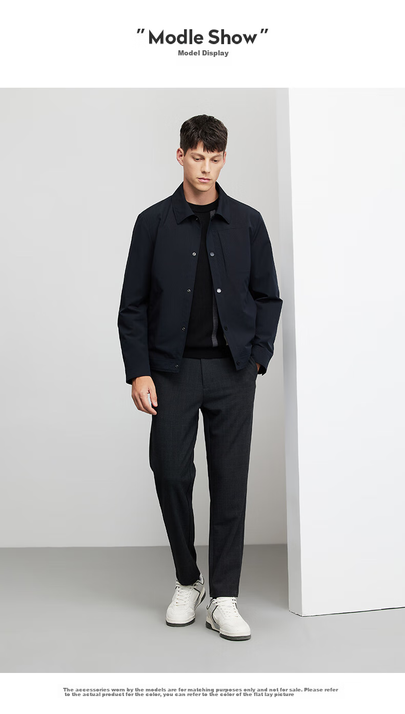 DANCING WOLVES [Delicate Lining] Workwear-Style Lapel Jacket, Autumn And Winter, Easy-Care Business Style, Commuter Men's Jacket 14