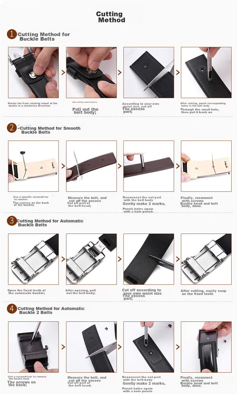 ELLE HOMME Men's Leather Belt, Fashionable Pin Buckle Waistband, Top-Grain Cowhide Casual Trouser Belt for Men, Birthday Gift for Me 15