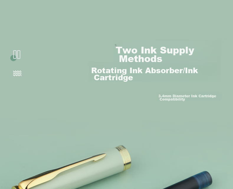 HERO Fountain Pen E609 Extra Fine Iridium Daily Writing Business Calligraphy Practice Pen for Third Grade Elementary And Middle School Students, Boys And Girls Ink Pen Twilight Green Simple Packaging EF Hidden Nib 11