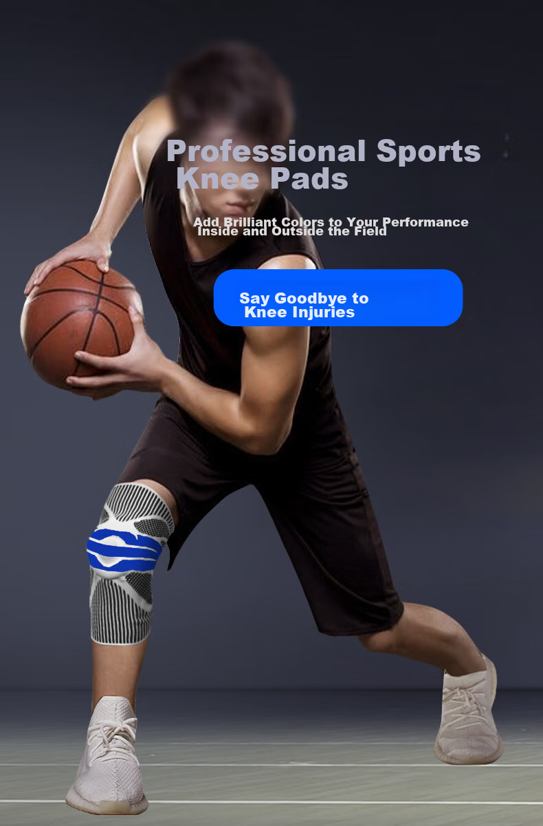 NAILEKESI N Sports Knee Pads Professional Knee Joint Protection Sleeve Basketball Meniscus Patella Equipment Gray One Pair L 1