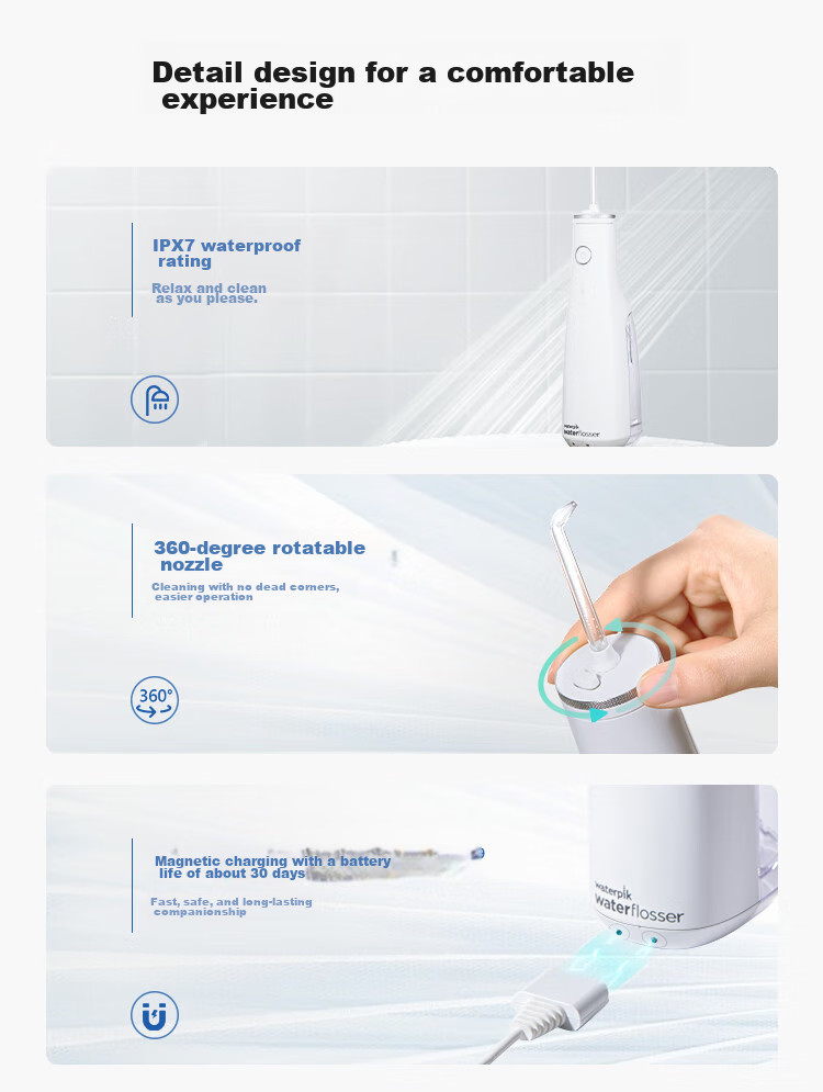 WaterPik [Professional Flagship] Medical-Grade Water Flosser GS10PRO Clean White Portable Dental Irrigator Prevents Tartar Birthday Gift 17