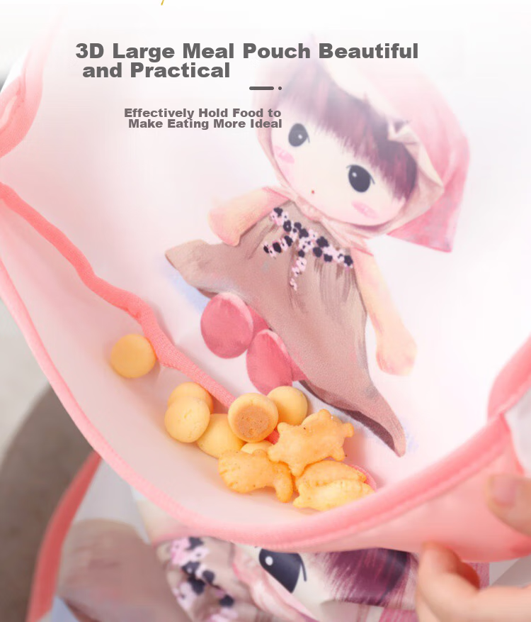 9I9 Baby Eating Smock, Waterproof Sleeveless Summer Children's Bib, Detachable Waterproof Apron, A070 Pink Doll 7