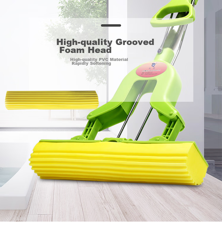 Lilin Sponge Mop Replacement Heads, 2-Pack, Universal Folding Absorbent Rubber Cotton Mop Replacement Heads 1