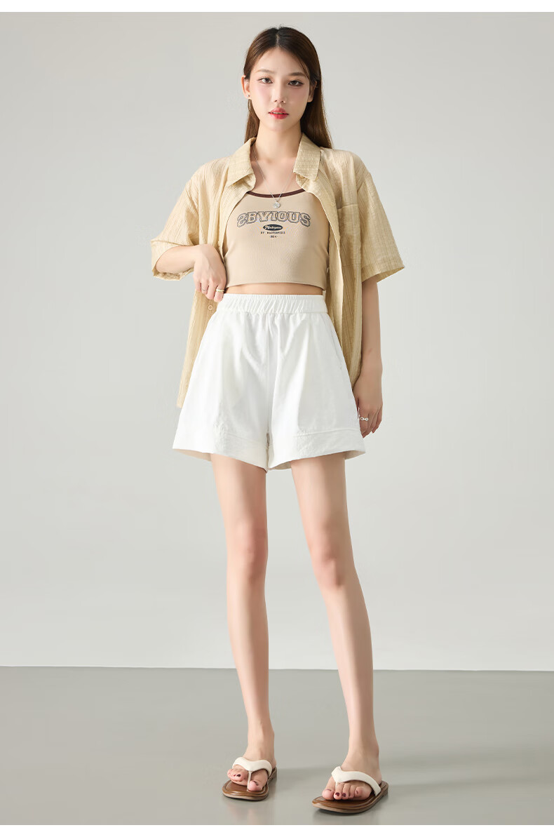 LangSha Ice Silk Yamamoto Shorts for Women, Summer 2026 Thin High-Waist Slimming Wide-Leg Mid-Length Pants, Fashionable Casual Shorts for Wome 6