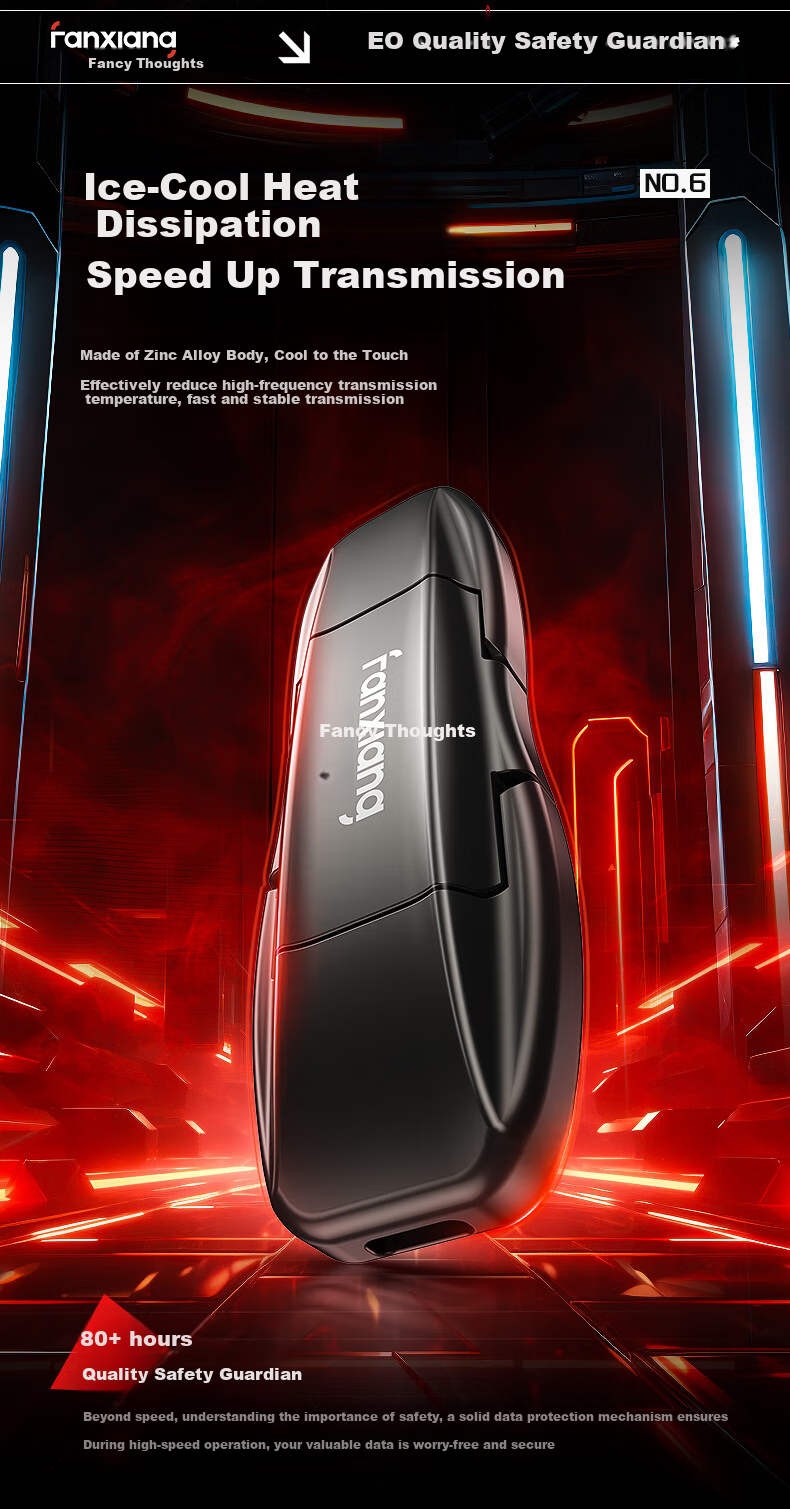 FANXIANG 2TB USB3.2 Type-C Dual Interface Solid State Flash Drive FF952, Read Speed 1050MB/s, Business Car Large Capacity Universal Flash Drive for Phones And Computers 6
