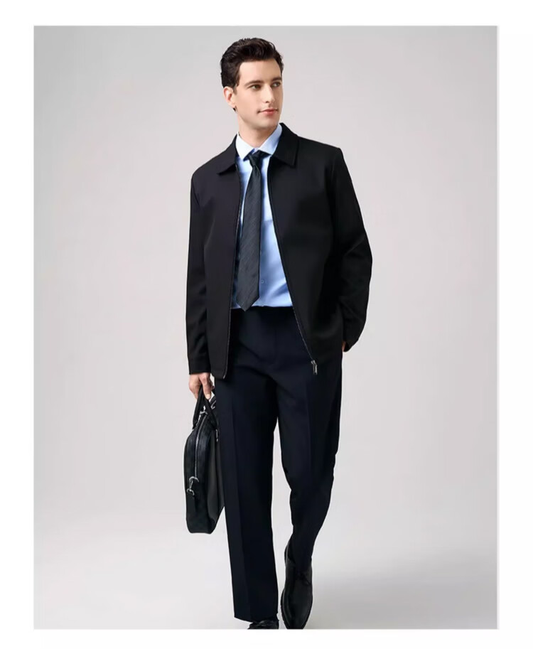 Yalu Administrative Jacket for Men, Spring 2026 Business Casual Dad's Outerwear, Middle-Aged And Elderly Menswear Coat, Cadre Clothing 7