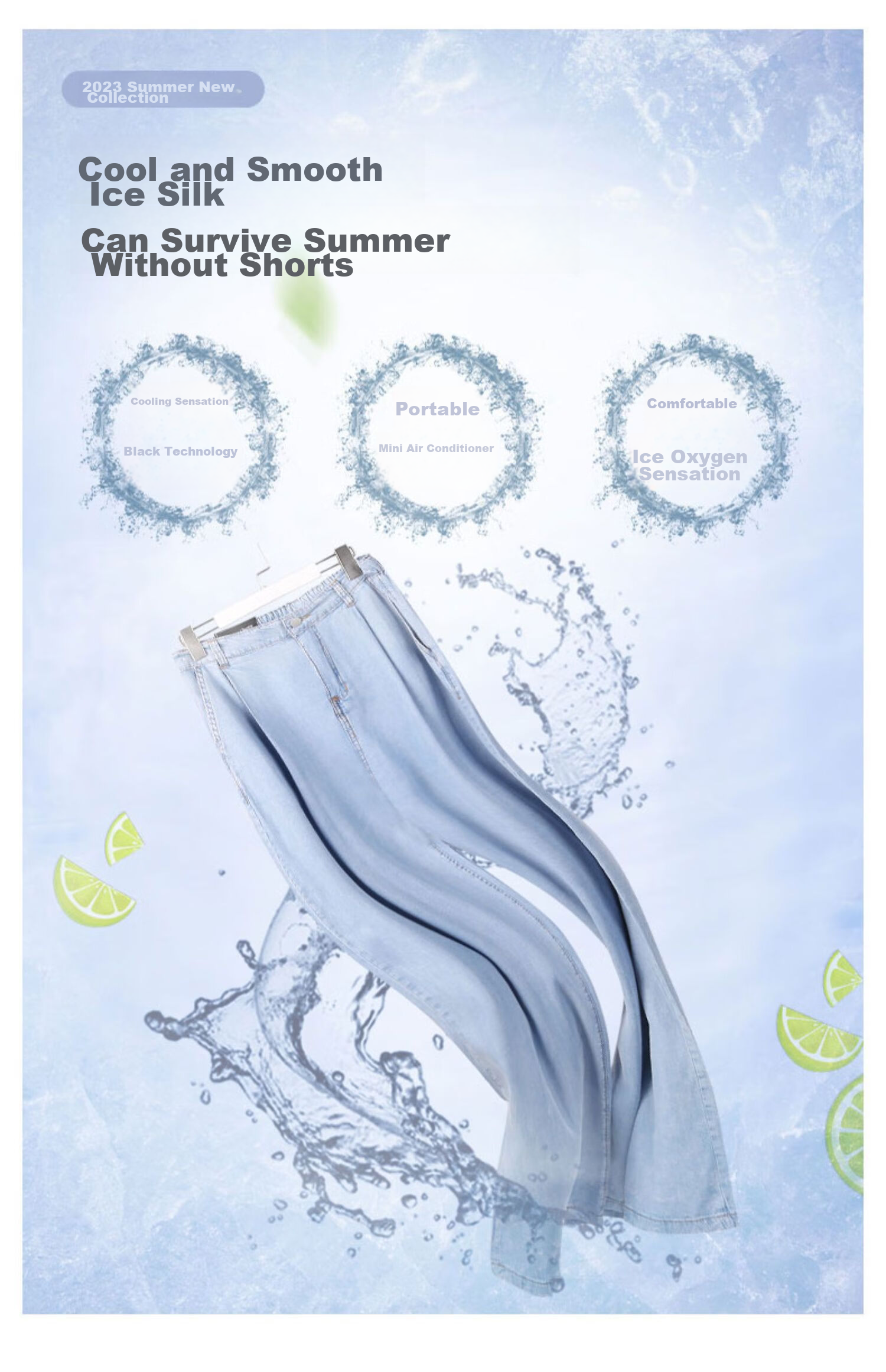 LangSha Tencel Denim Jeans for Women, Summer Lightweight High-Waist Straight-Leg Slimming Casual Ice Silk Narrow Wide-Leg Pants 9