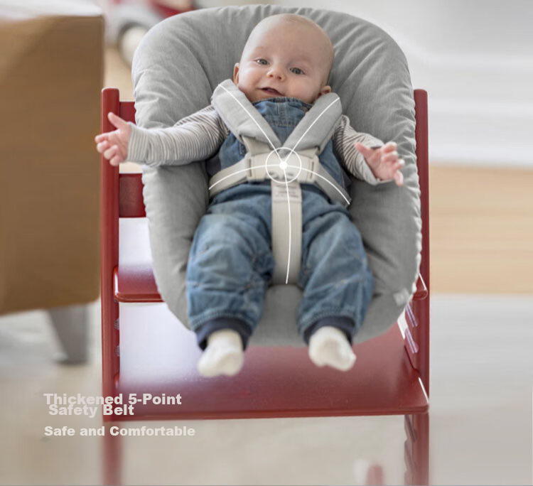 Stokke Growth Chair, Multifunctional Baby High Chair Learning Seat, TT Five-Piece Set with Free Cushion - Glacier Gree 28