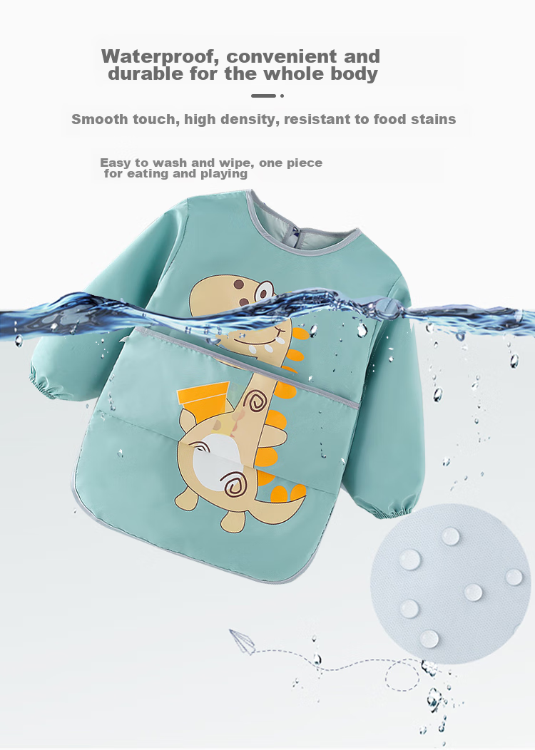 9I9 Baby Romper, Crawling Suit, Anti-Dirt Infant Bodysuit, Water-Resistant Protective Clothing, Dinosaur A126 6