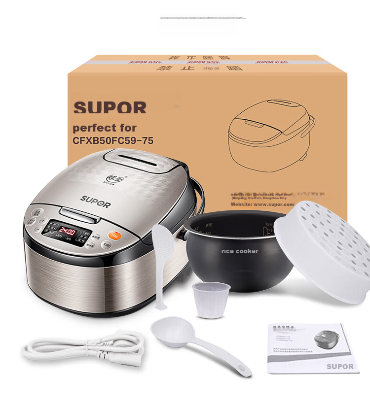 SUPOR ZMD Assured Series Smart Rice Cooker, 5L Capacity, Spherical Inner Pot, Multifunctional Intelligent Reservation for 3-8 People, Micro-Pressure, Champagne Gold Color, CXFB50FC59-75 29