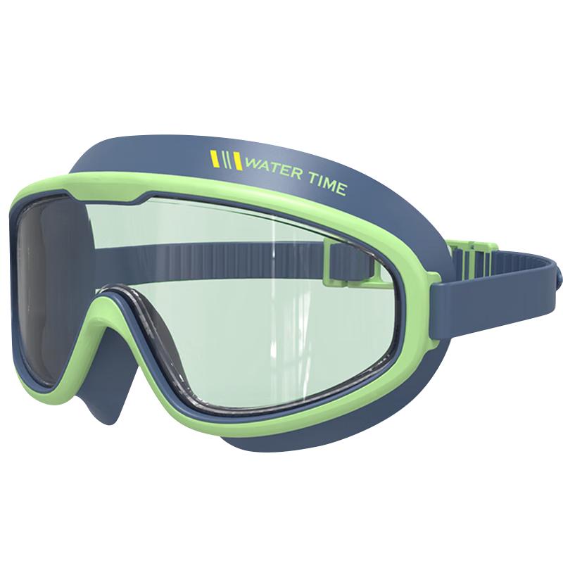 WATERTIME / Shuichuan Children's Swimming Goggles, Large Frame Waterproof Anti-Fog Swim Glasses for Boys And Girls, Swimming Equipment, Jungle Gree